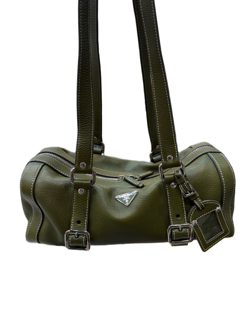 Prada Enameled Metal Triangle Bauletto bag - Picture 1 of 1